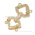 Triangle shape gold plated CZ micro pave fine jewelry clasps
